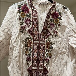 Johnny Was Embroidered Top